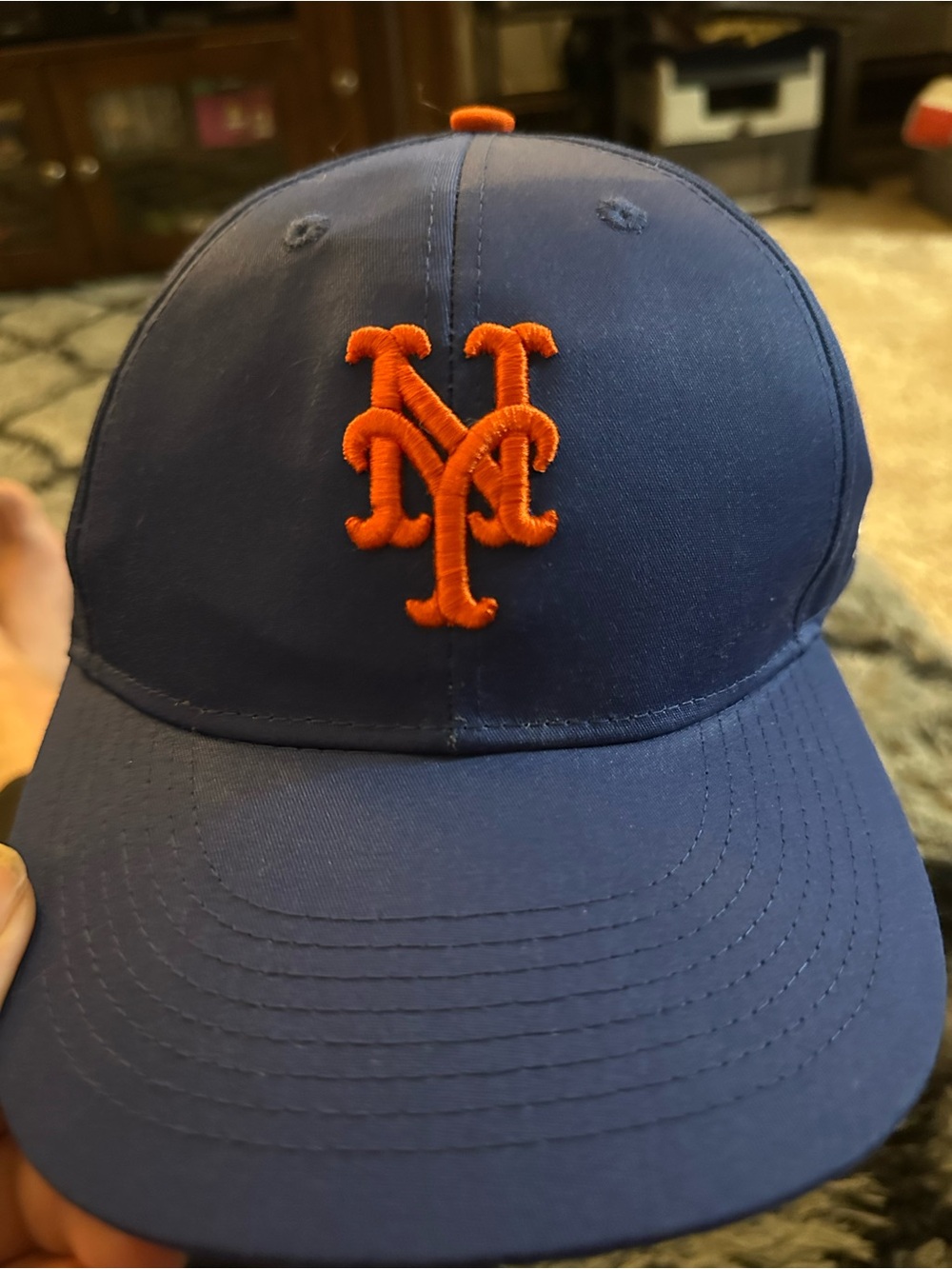 New Era Royal Blue Baseball Cap with Red and White MLB Patch